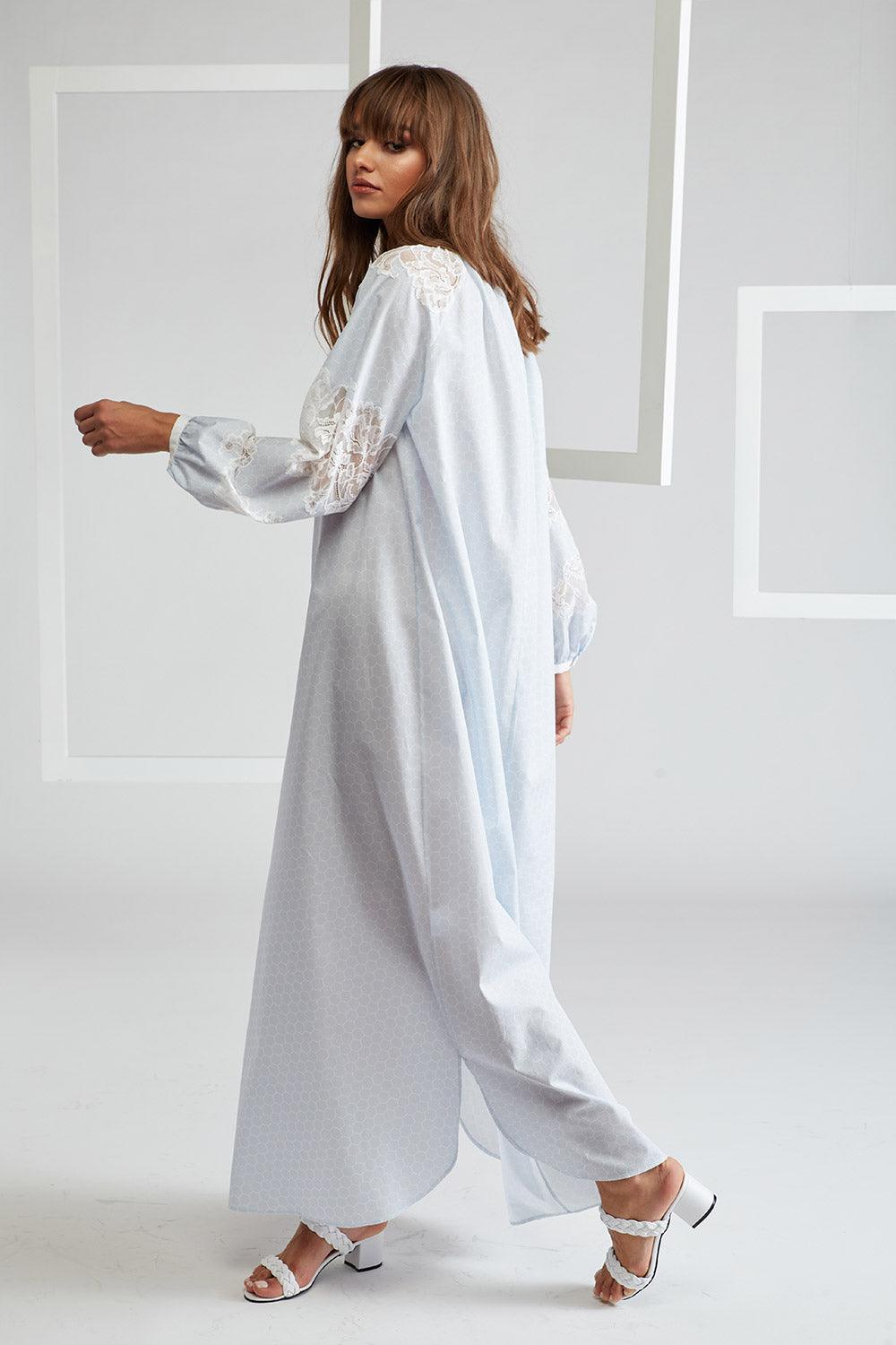 Poplin Dress Light Blue - Colette in Light Blue - Bocan