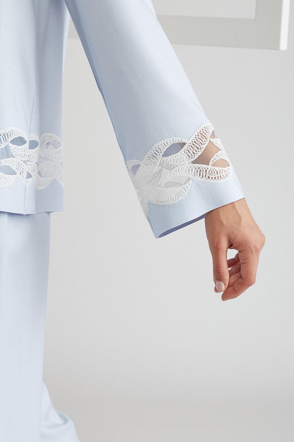 Rayon Pyjama Set Baby Blue - Ivy - Bocan