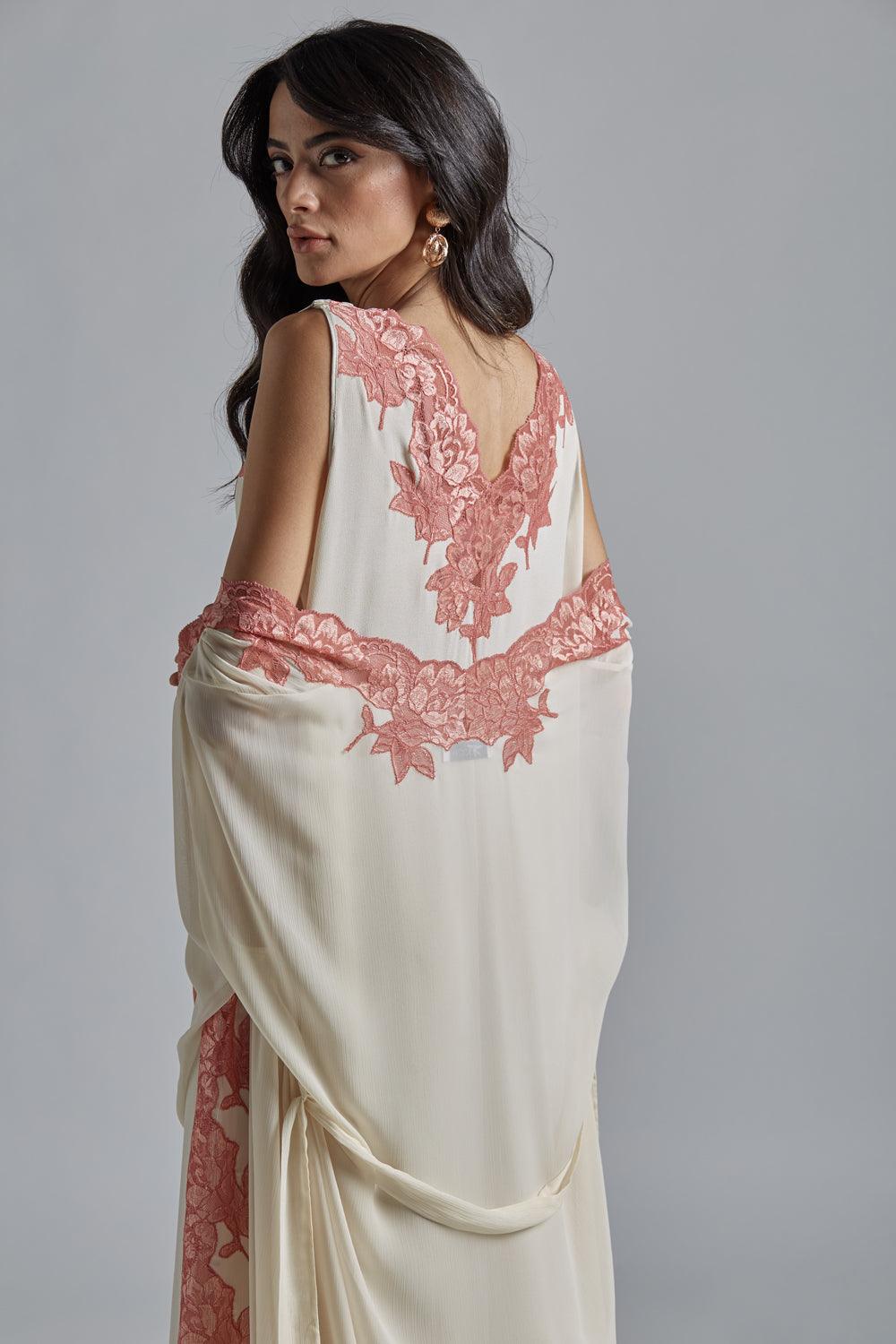 Silk Chiffon Robe Set Honey - Miel - Bocan