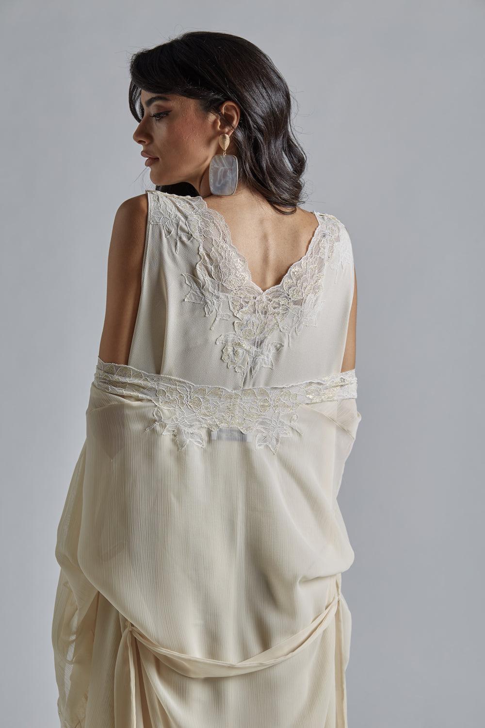 Silk Chiffon Robe Set Honey - Miel in Gold - Bocan