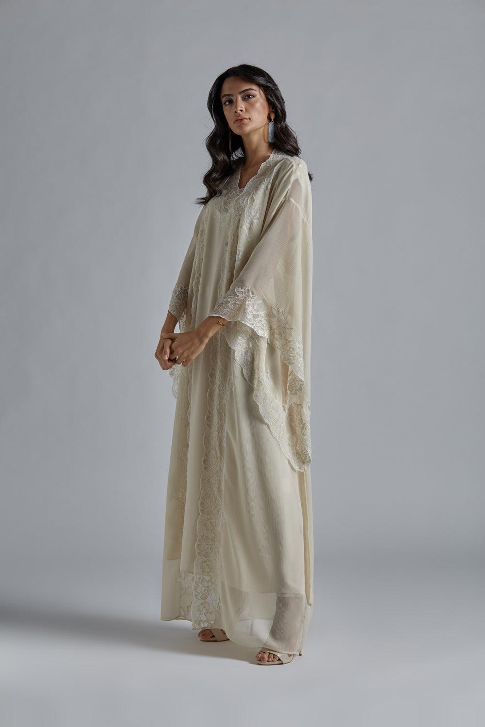 Silk Chiffon Robe Set Honey - Miel in Gold - Bocan