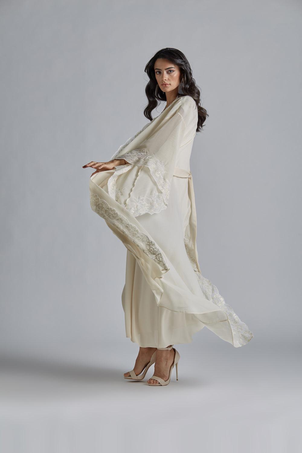 Silk Chiffon Robe Set Honey - Miel in Gold - Bocan