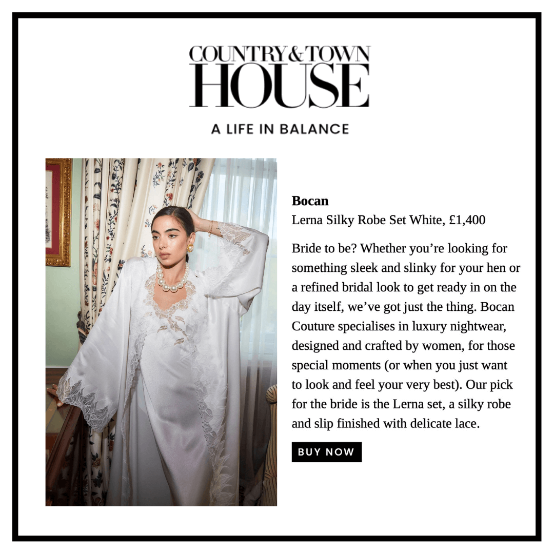 Lerna Robe Set Featured in Country & Townhouse’s Luxury List January 2026