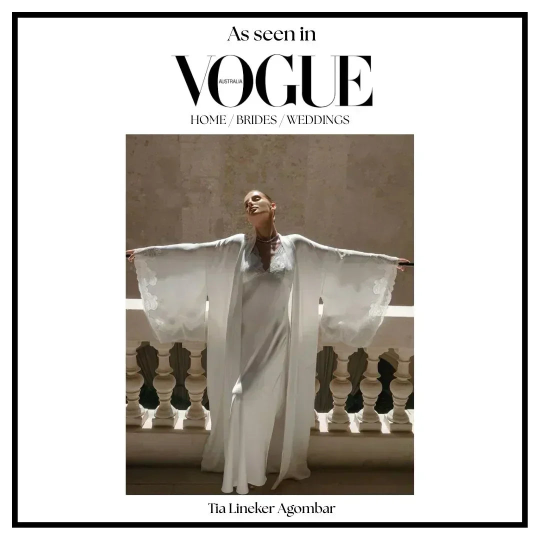Tia Agombar's private wedding in Mallorca was featured in Vogue Australia