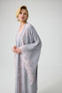 Mary Silky Kimono Set  Light Grey Light Grey Silk — Bocan Couture luxury nightwear