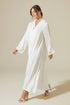 Abelia Dress  Off White Off White Pipe Off White Rayon — Bocan Couture luxury nightwear