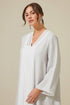 Lydia Linen Dress Light Grey Light Grey Linen — Bocan Couture luxury nightwear