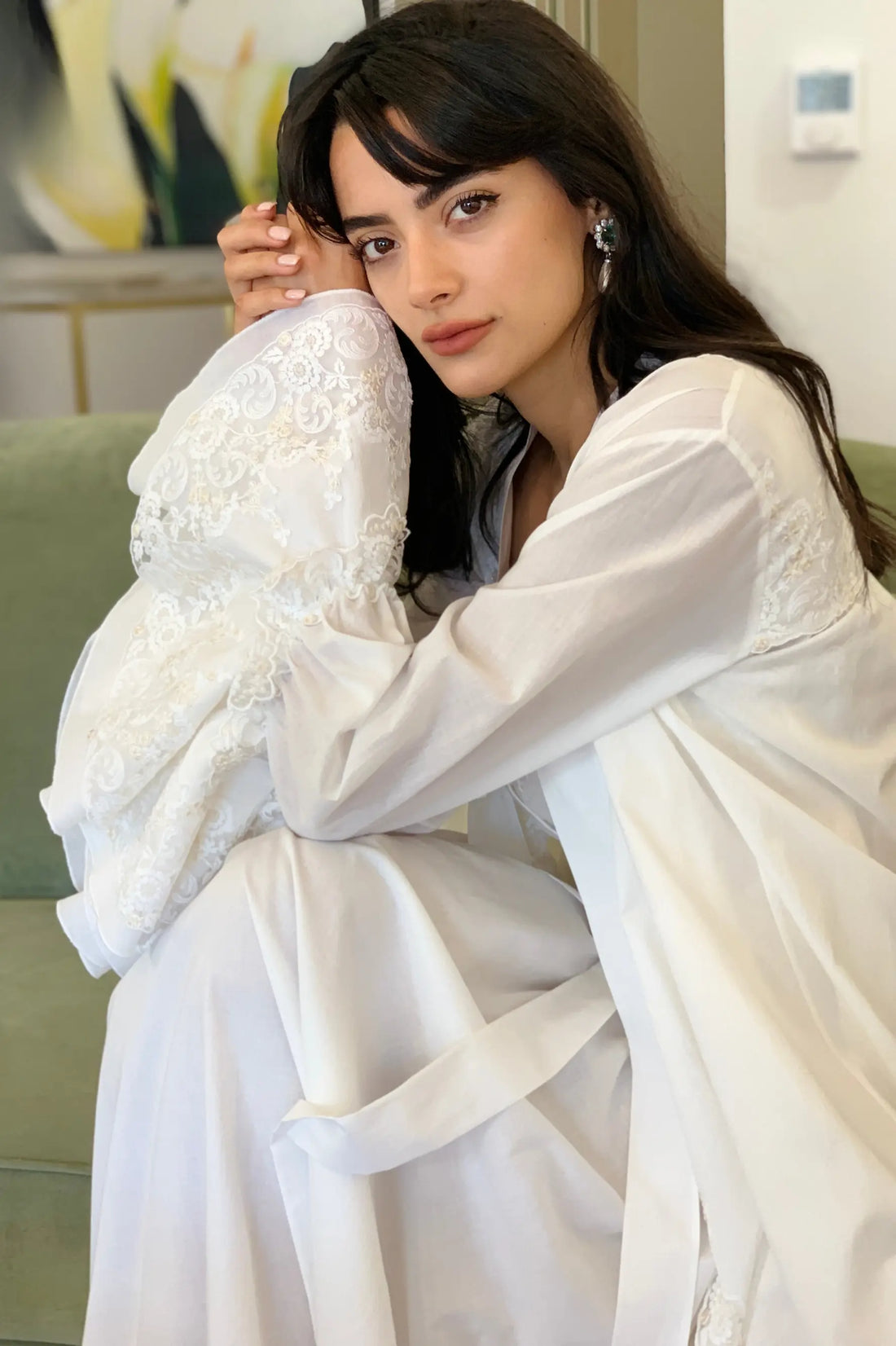 Cotton nightie and dressing gown set hotsell