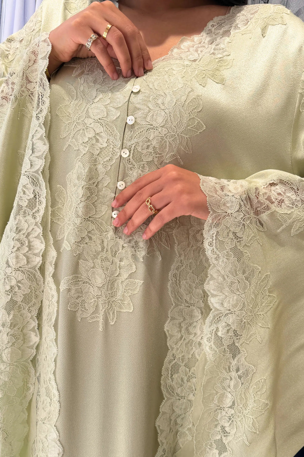 Adelaide Silky  Dress Green
