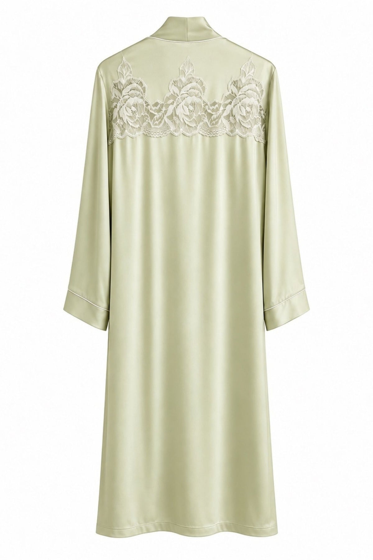 Caroline Silky Robe Set Sage Green
