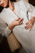 Flint Luxury Silk Chiffon Trimmed Dress With Half Zipper Golden Lace Detail On Honey Honey Silk — Bocan Couture luxury nightwear, look 2