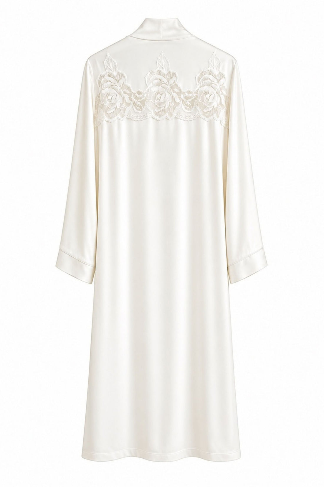 Caroline Silky Robe Set White