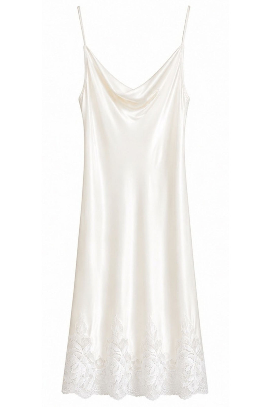 Caroline Silky Nightgown White