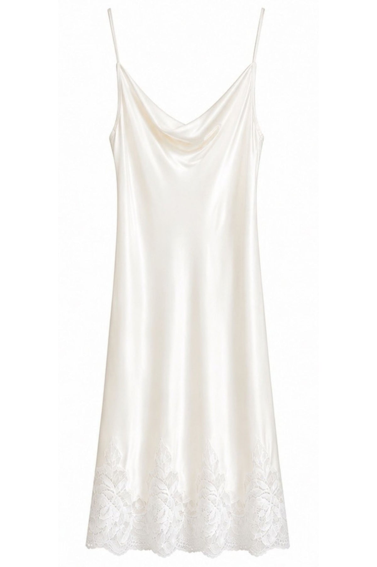 Caroline Silky Nightgown White
