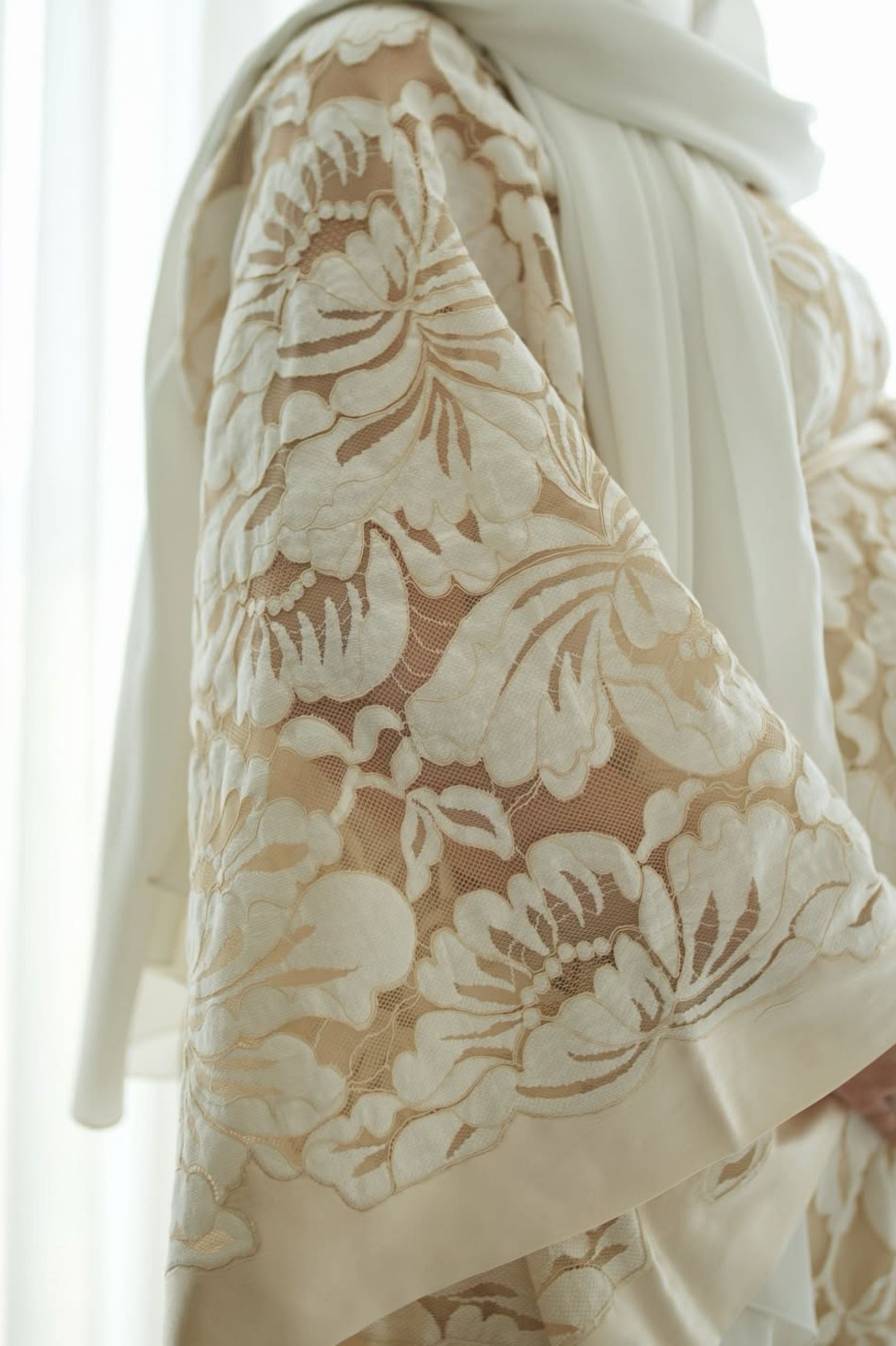 Elarose Silk Robe Set  Beige