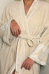 Lana Cotton Bathrobe Beige Beige Cotton — Bocan Couture luxury nightwear