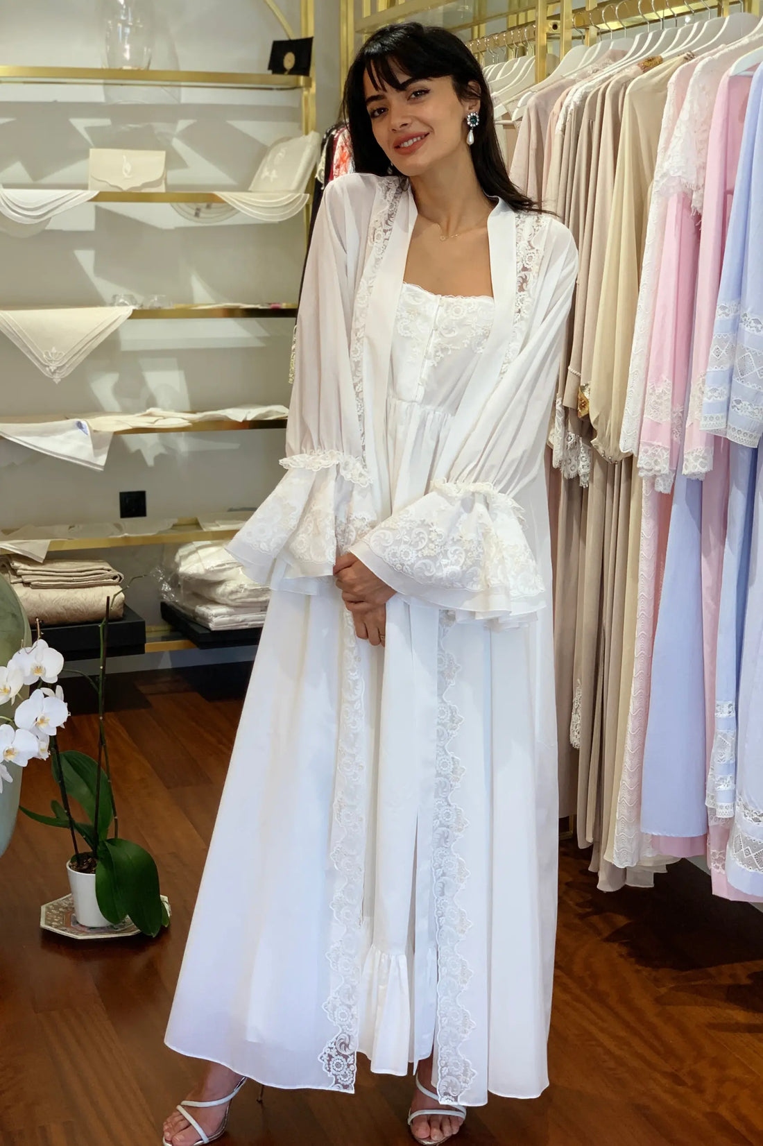 Cotton nightdress set deals