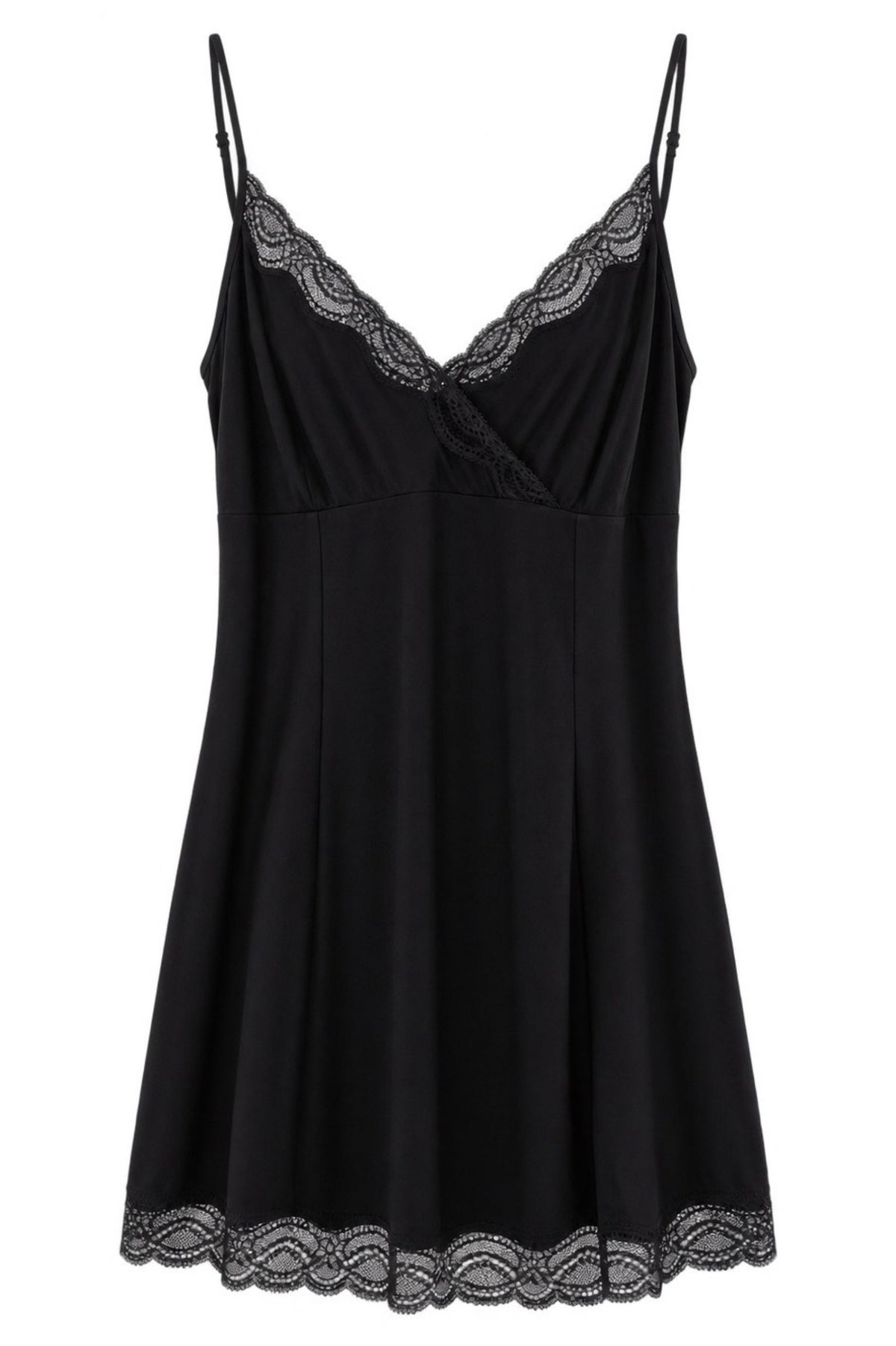 Cassie Cotton Jersey Nightgown Black