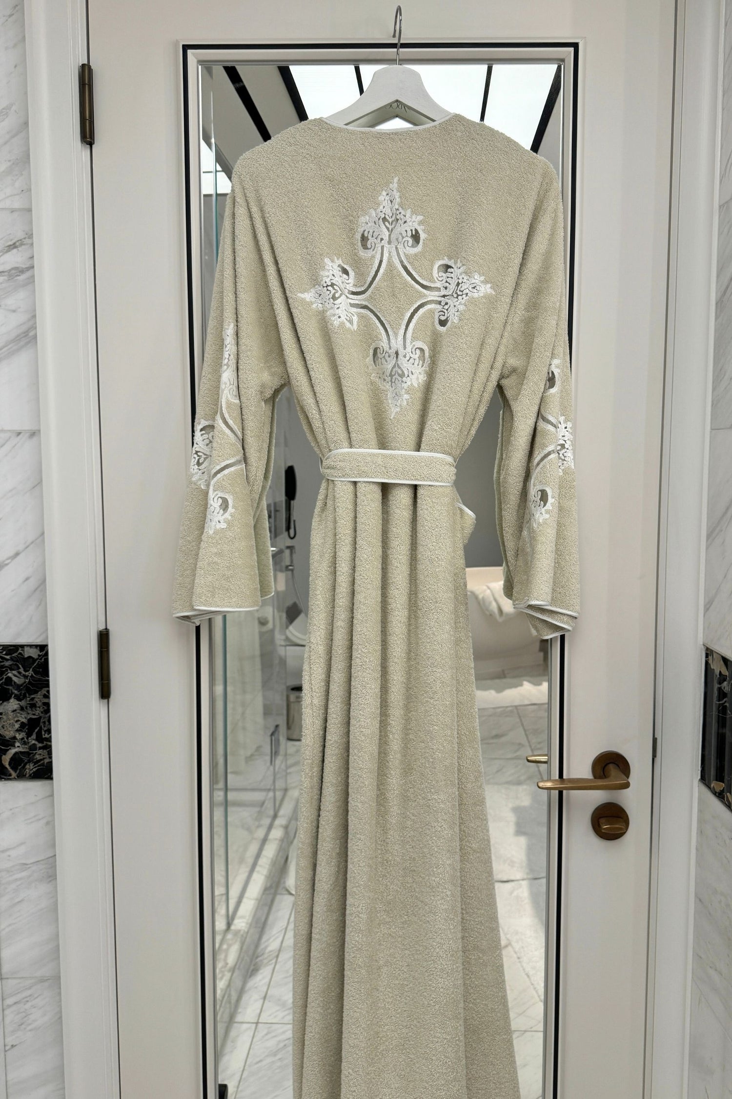 Towel Belted Bathrobe - Beige - Ottoman