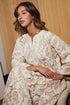 Luxury beige cotton dress by Bocan Couture