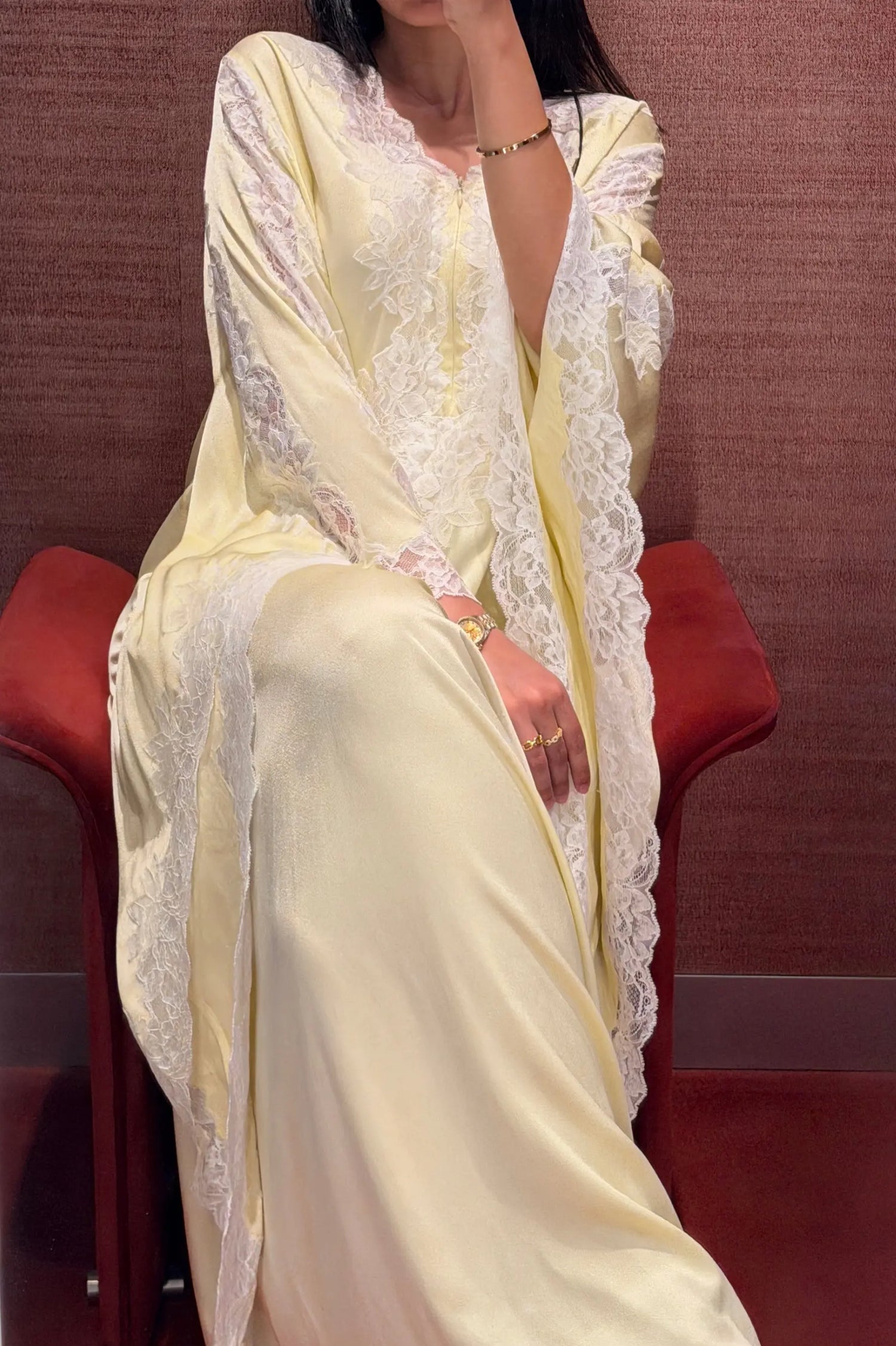 Adelaide Silky Dress Butter Yellow