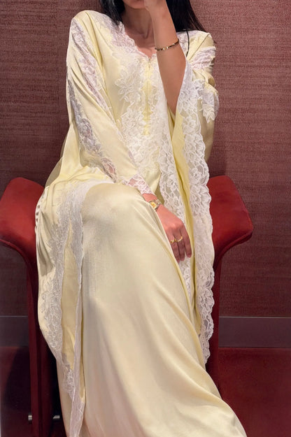 Adelaide Silky Dress Butter Yellow