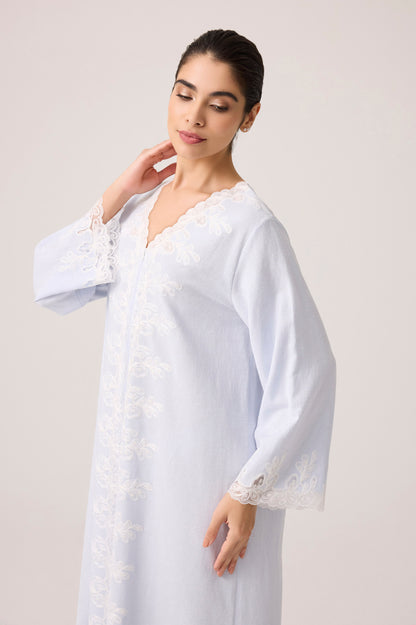 Laila Linen Dress Baby Blue