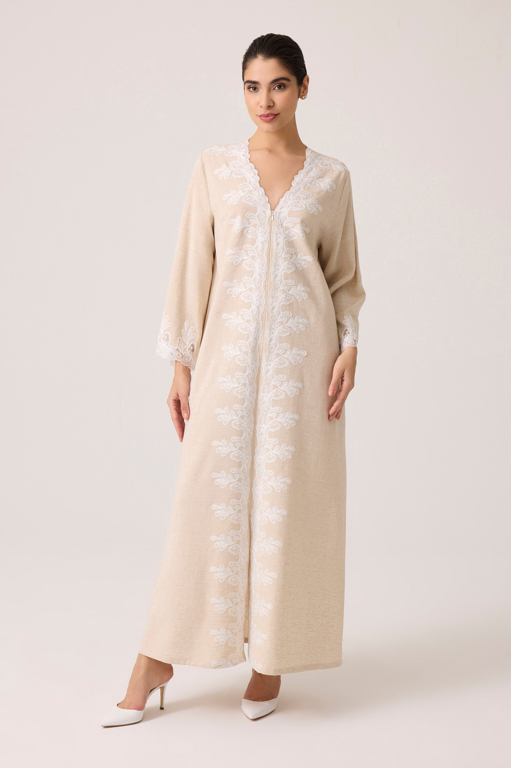 Laila Linen Dress Beige