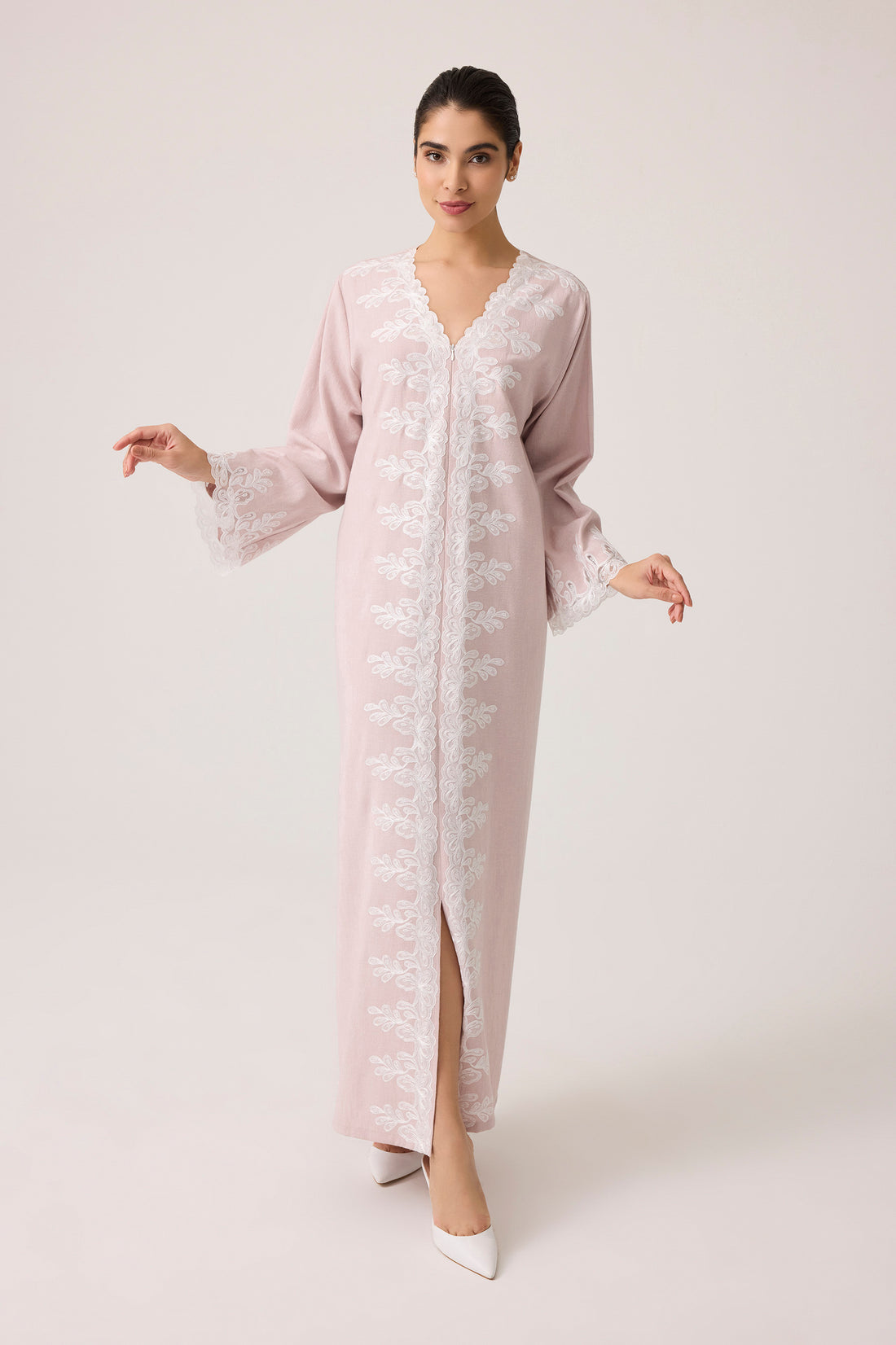 Laila Linen Dress Powder