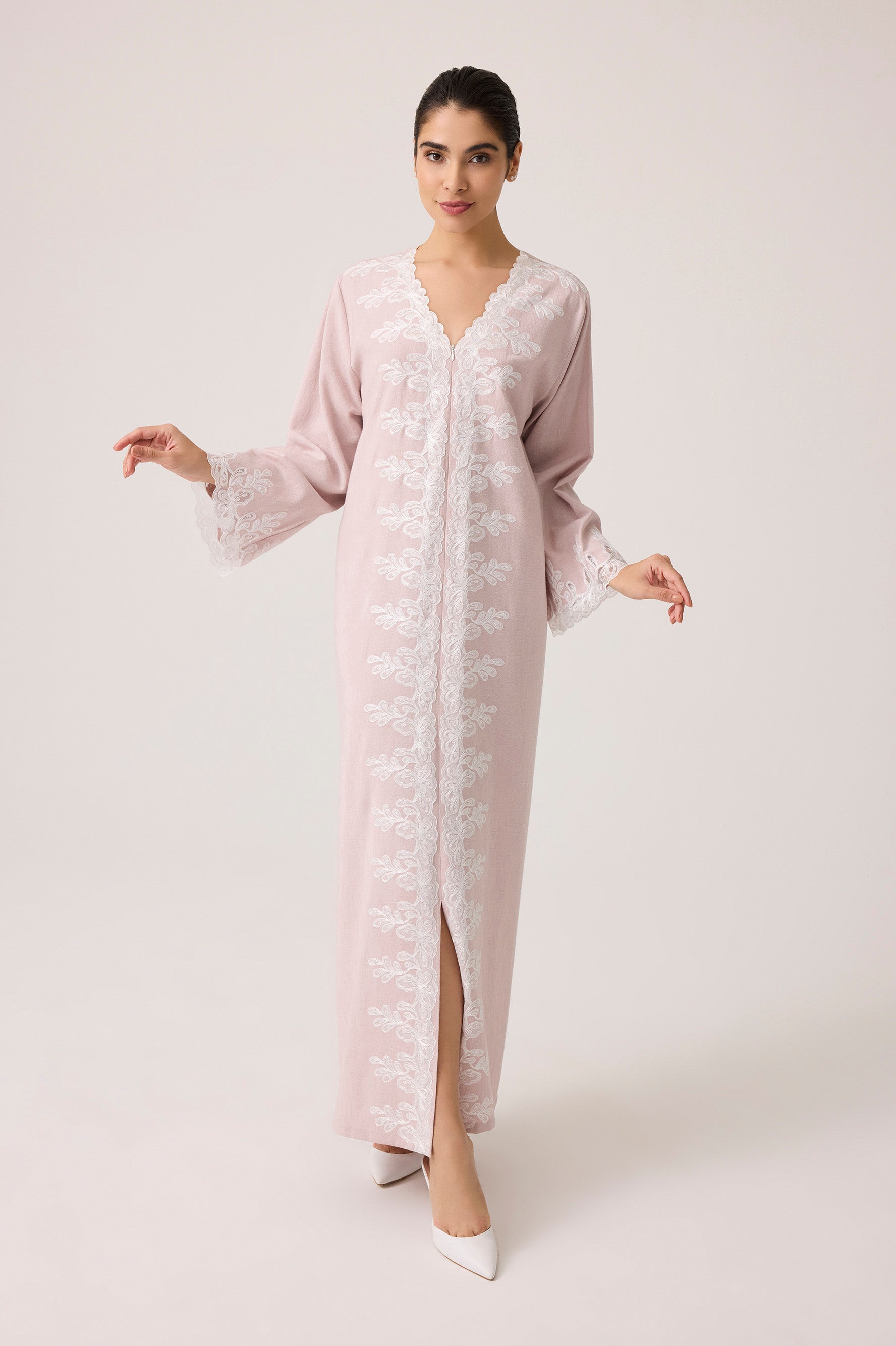 Laila Linen Dress Powder