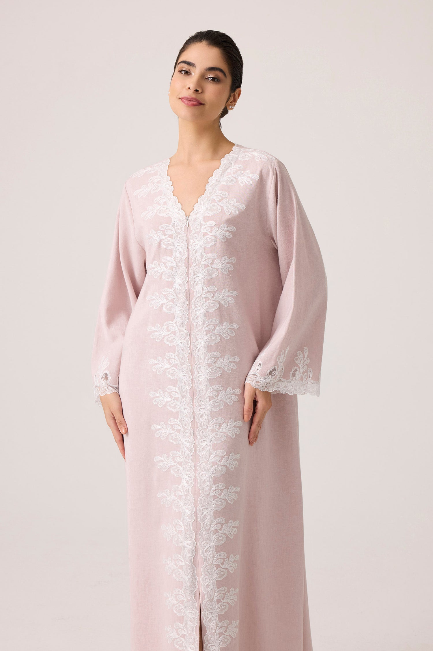 Laila Linen Dress Powder