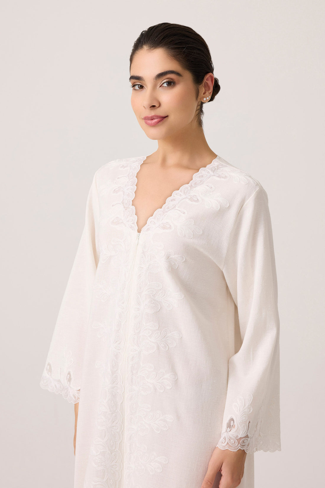 Laila Linen Dress Off White