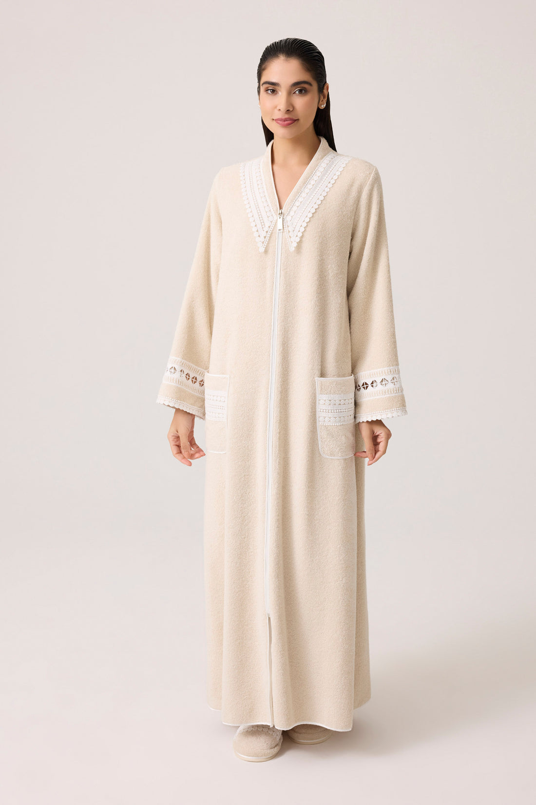Selene Cotton Bathrobe Beige