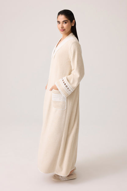 Selene Cotton Bathrobe Beige
