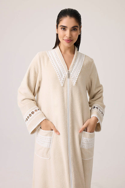 Selene Cotton Bathrobe Beige