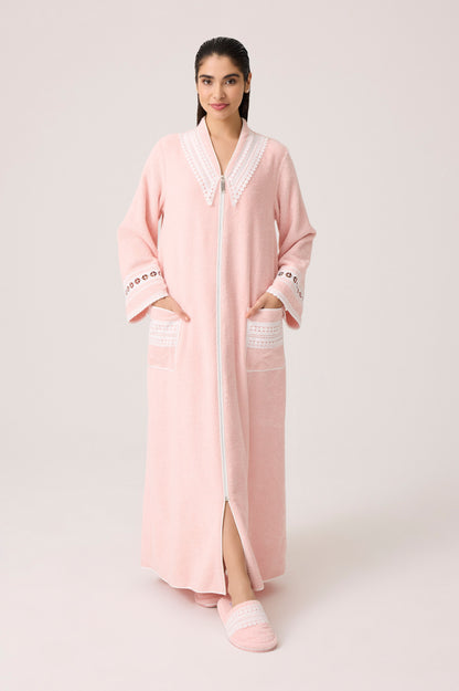 Selene Cotton Bathrobe Light Pink