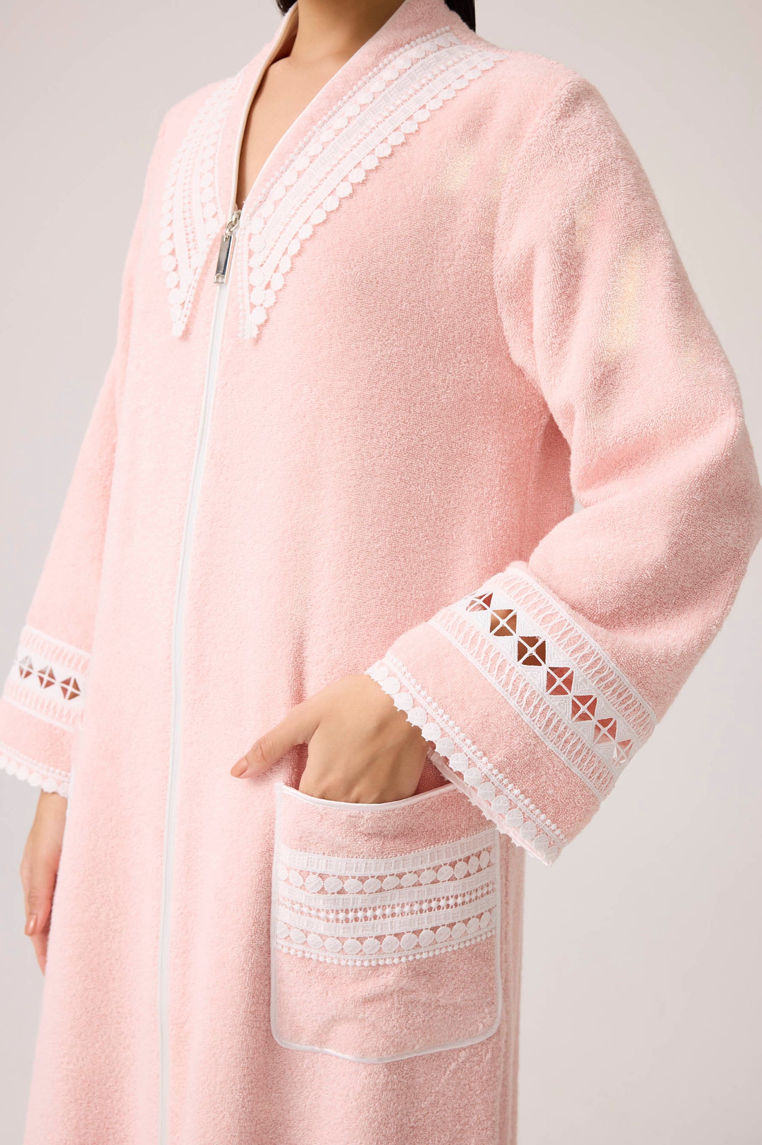 Selene Cotton Bathrobe Light Pink