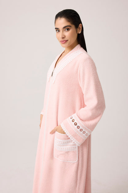 Selene Cotton Bathrobe Light Pink