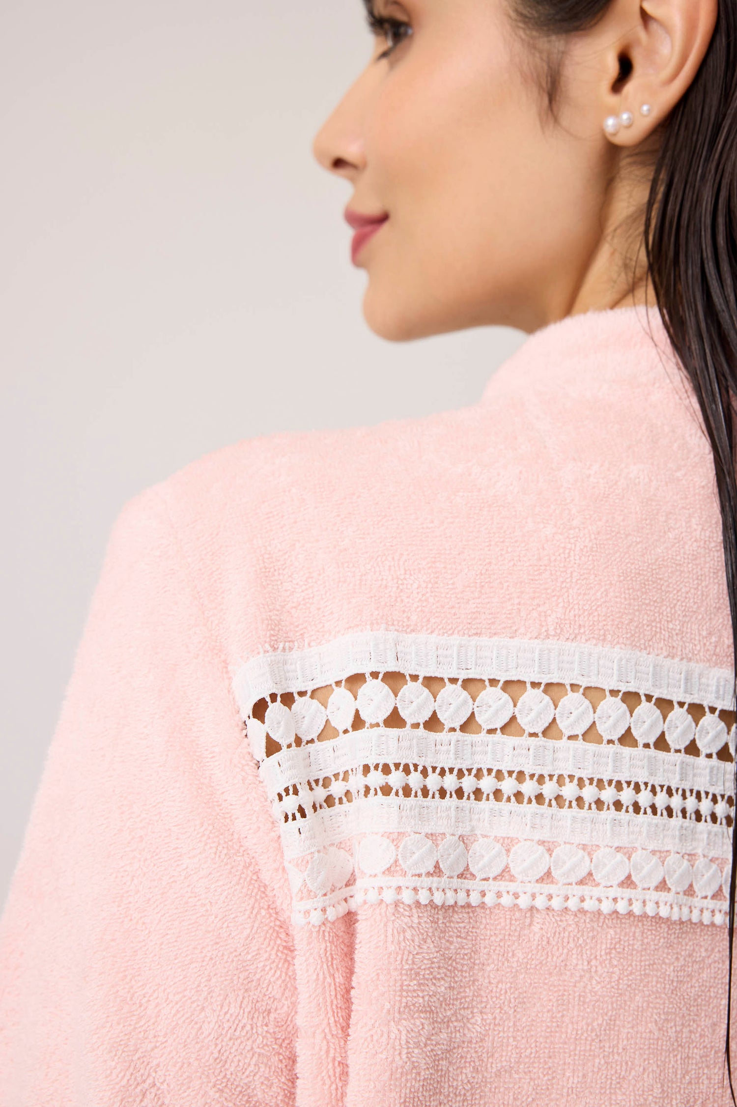 Selene Cotton Bathrobe Light Pink