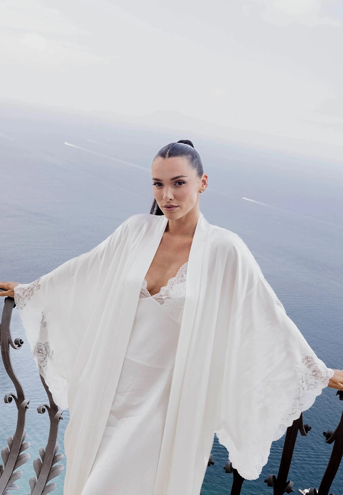 Bridal getting-ready robe styled for wedding photography inspiration