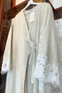 Luxury beige cotton bathrobe by Bocan Couture