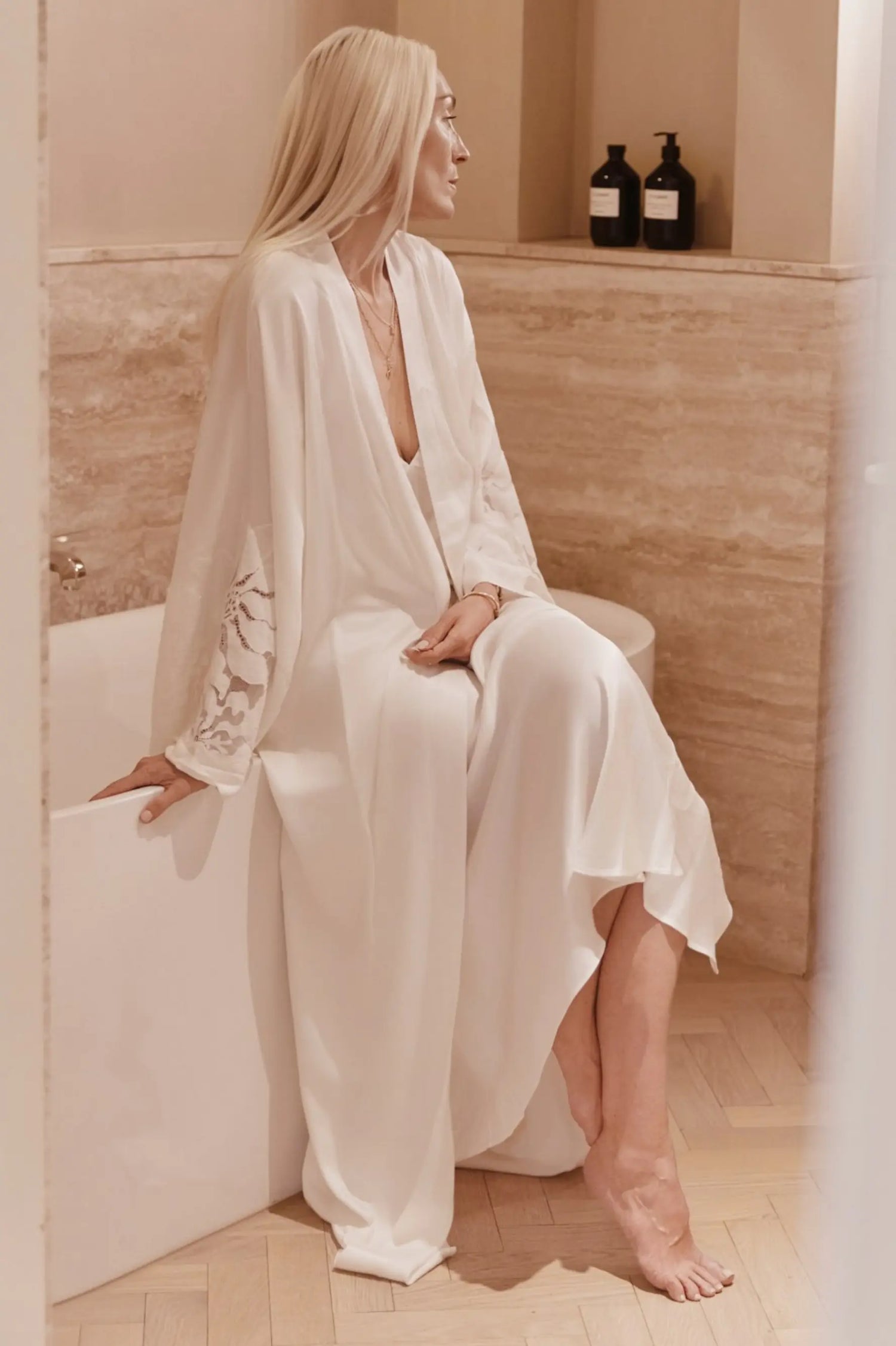 Luxury bridal nightwear and robes for wedding mornings, honeymoons and special bridal moments