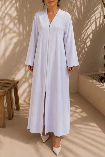 Luxury ice blue cotton towel bathrobe by Bocan Couture