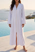 Luxury ice blue cotton towel bathrobe by Bocan Couture