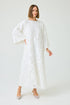 Luxury white linen dress by Bocan Couture