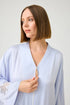 Abelia  Silky Zippered  Dress  Ice Blue Ice Blue Silk — Bocan Couture luxury nightwear