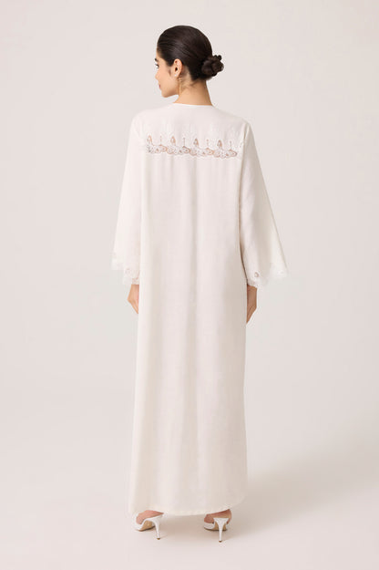 Laila Linen Dress Off White