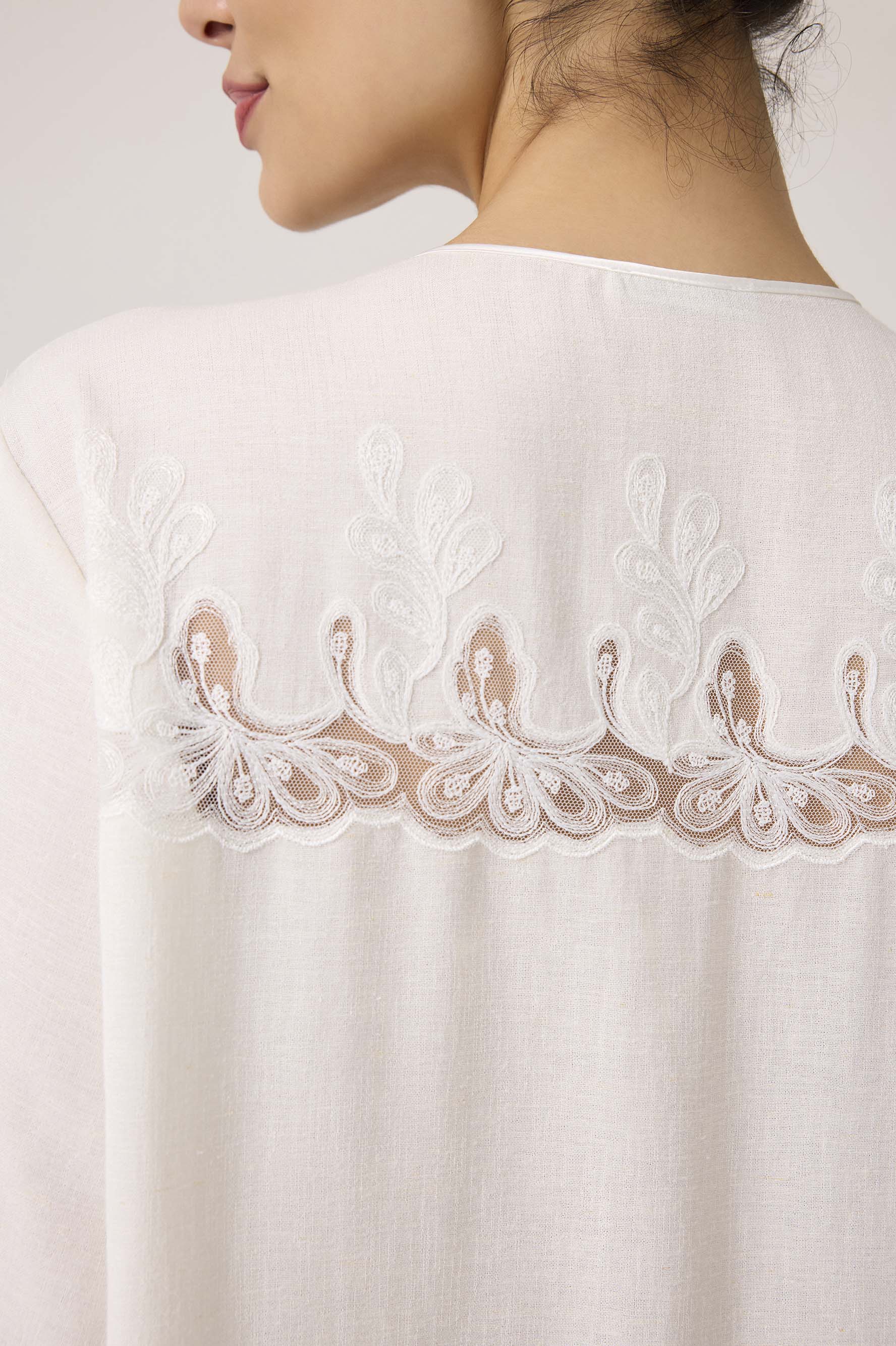 Laila Linen Dress Off White