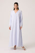 Astra Silky Rayon Dress Baby Blue Blue Silk — Bocan Couture luxury nightwear