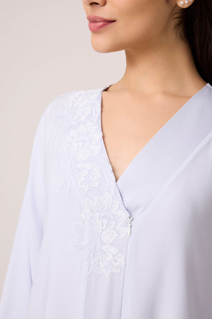 Astra Silky Rayon Dress Baby Blue